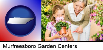 a grandmother and her granddaughter at a garden center in Murfreesboro, TN